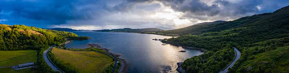 Sea and mountain range at Argyll & The Isles