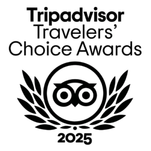 TripAdvisor Travelers Choice Award 2025 badge for Braw Scottish Tours, recognizing excellence in private tours of Scotland